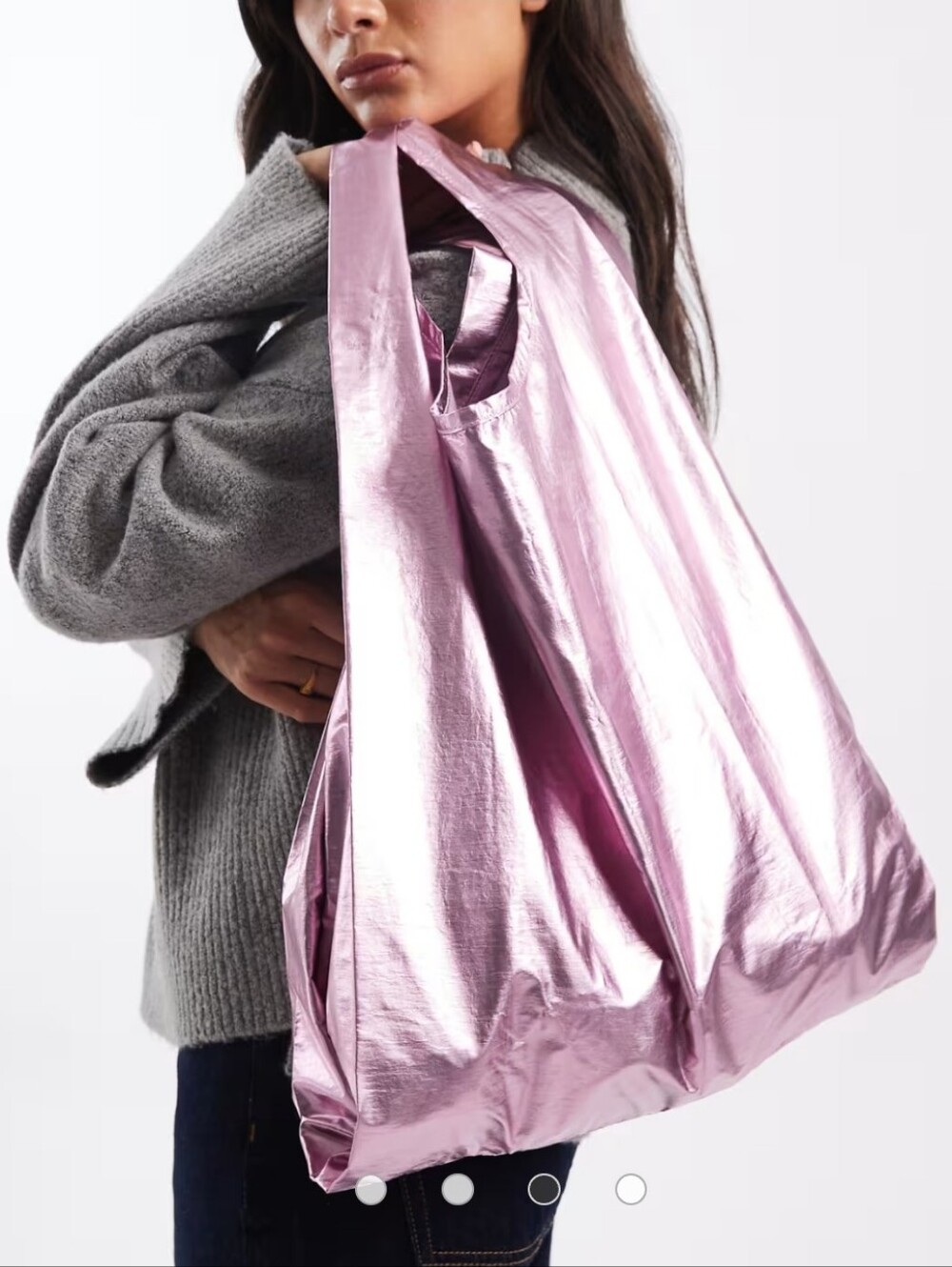 *NWT* BAGGU Blush Metallic Standard Bag, Pink Metallic Baggu Standard - Picture 3 of 9